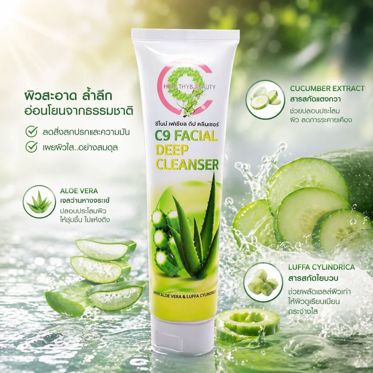 C9 Facial Cleanser เจลล้างหน้า | ล้างล้ำลึก อ่อนโยน ไม่แห้งตึง