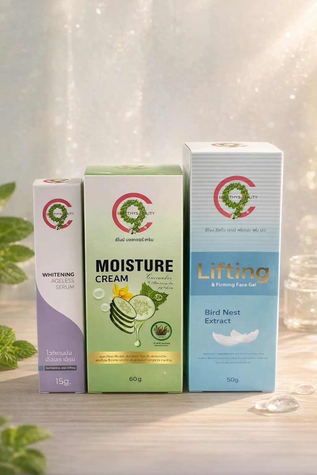 C9 ชุดฟื้นฟูผิว Lifting Gel+Moisture Cream+Whitening Ageless  ลิฟติ้ง เจล+มอยส์เจอร์ครีม+ไวท์เอจเลส