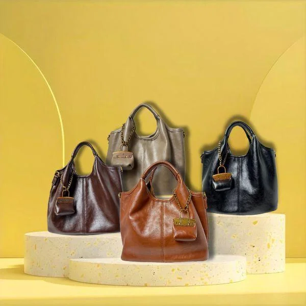 กระเป๋าถือผู้หญิงรุ่น 1299# ทรง Hobo Bag ดีไซน์หรูหรา มีหูจับสั้นและสายสะพาย กระเป๋าใบเล็กภายใน